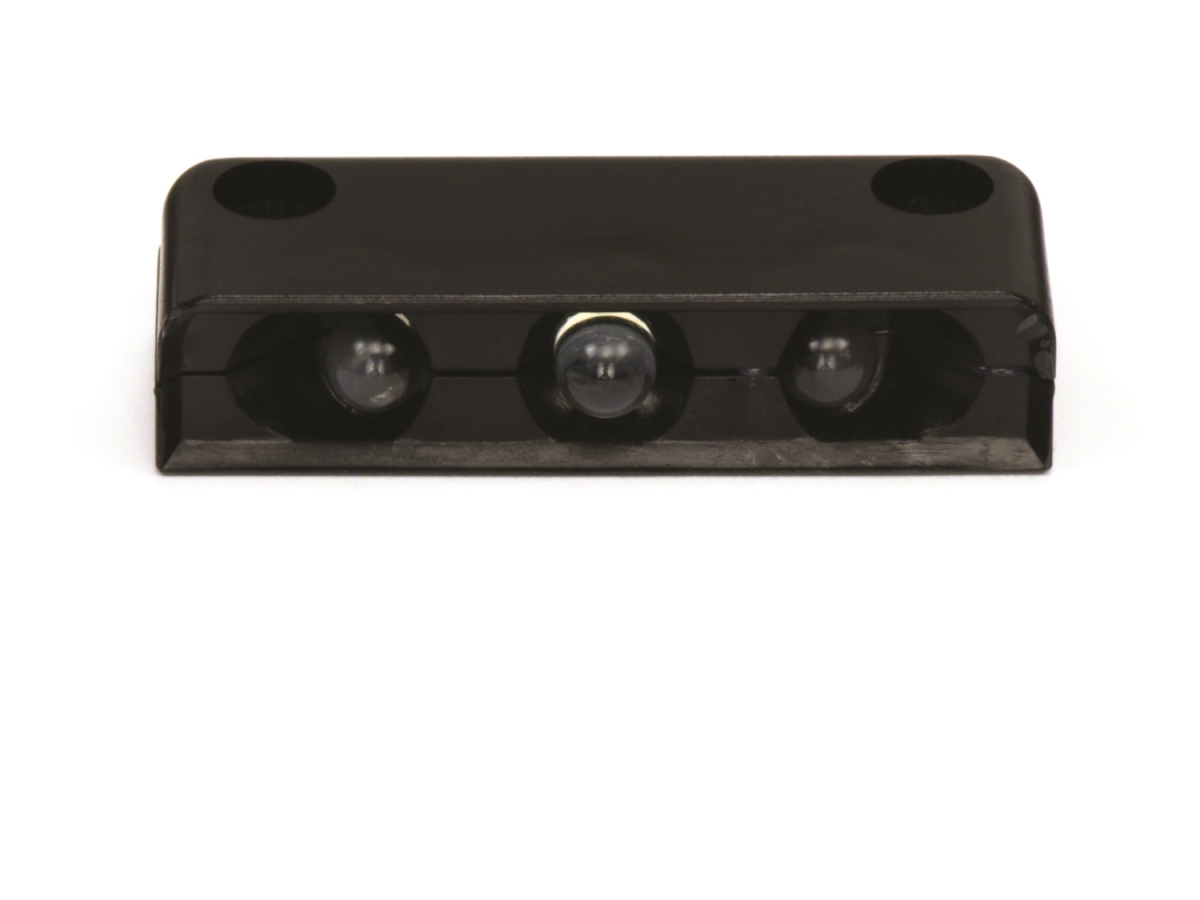 003-5000-7 Light White & Black 3-LED Step Light with Surface Mount