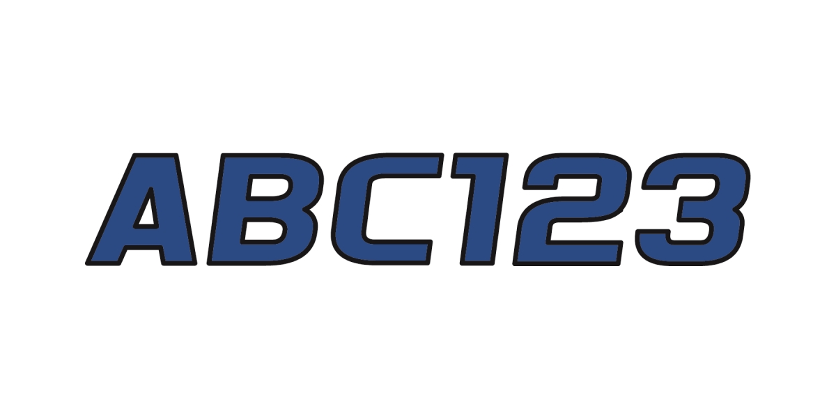 BLBLK700 700 Series 3 in. Letter-Number Kit - Blue & Black