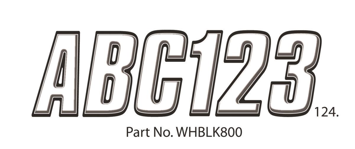 WHBLK800 Series 800 Factory Matched Letter Kit - White & Black