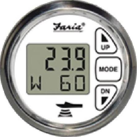 Picture of Faria 13852 Chesapeake Stainless Steel Depth Sounder with Air Temperature Gauge