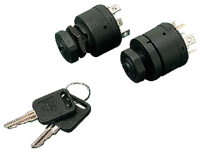 420382-1 0.81 x 0.62 in. Three Position Ignition Switch, Polypropylene - Magneto Style