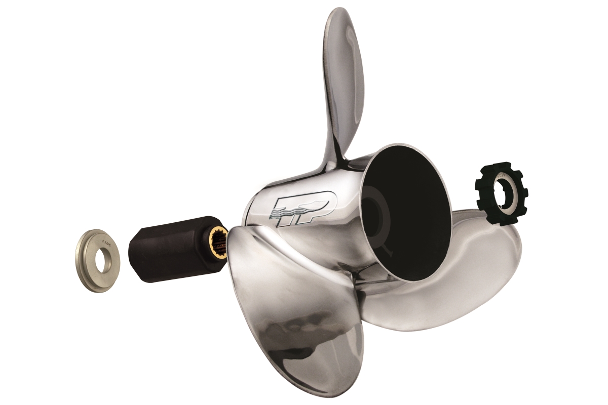 Turning Point Propellers Express Mach3 3-Blade RH Rotation Stainless Steel Propeller - 13.75″ dia./Pitch 15