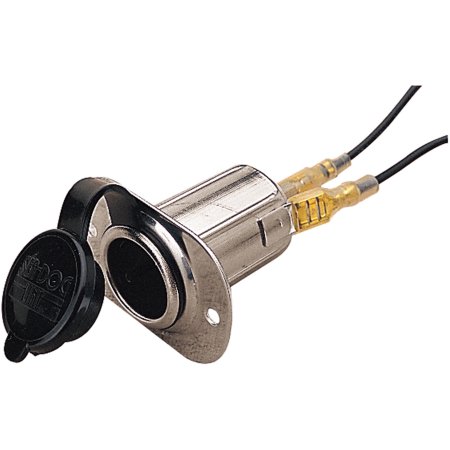 426053-1 12-Volt Power Socket - Stainless Steel Socket, Molded Cap