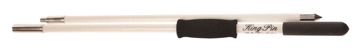 KPP100W 10 ft. Kin Pin Anchor Pole, 2 Piece - White