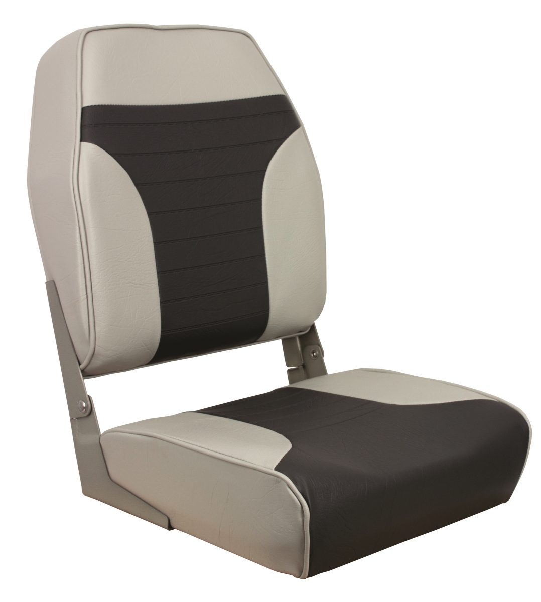 1040663 High Back Folding Chair - Gray & Charcoal -  BallsBeyond, BA3092832