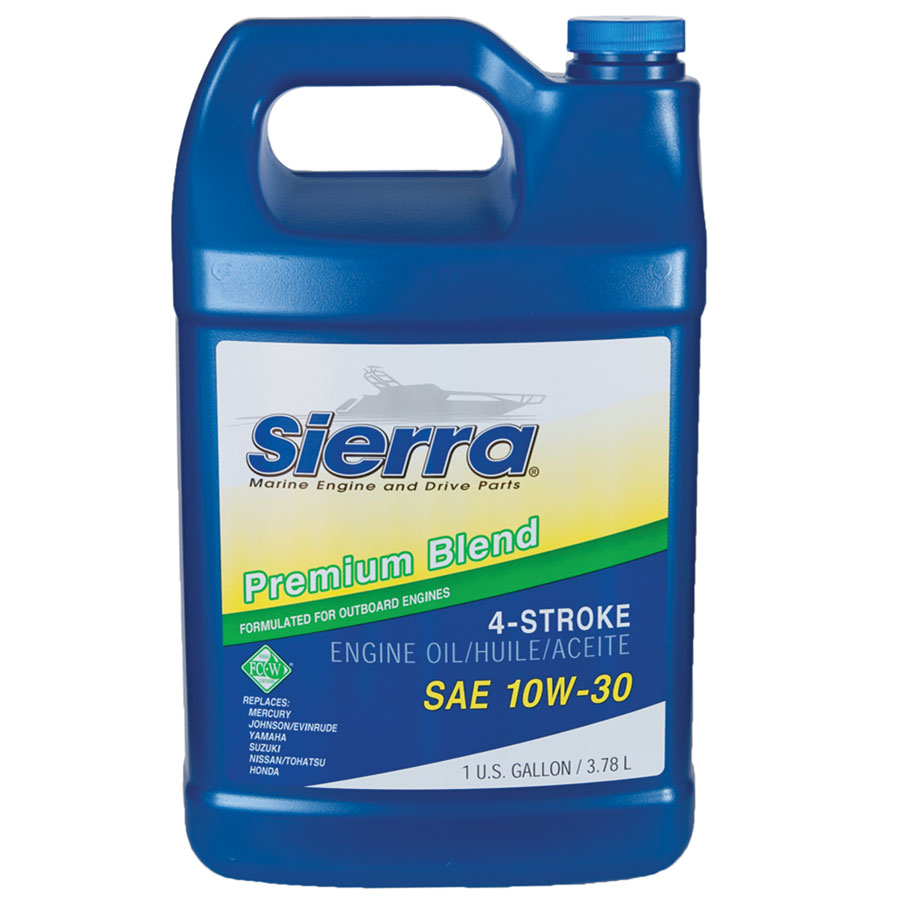 Sierra 10W-30 4 Stroke Conventional Marine Engine Oil, Catalyst Compatible, 1 Gallon | by West Marine