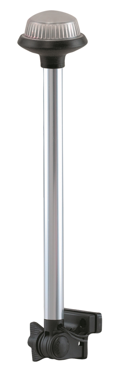 1634DP0CHR Fold-Down White All-Round Pole Light, Horizontal Mount