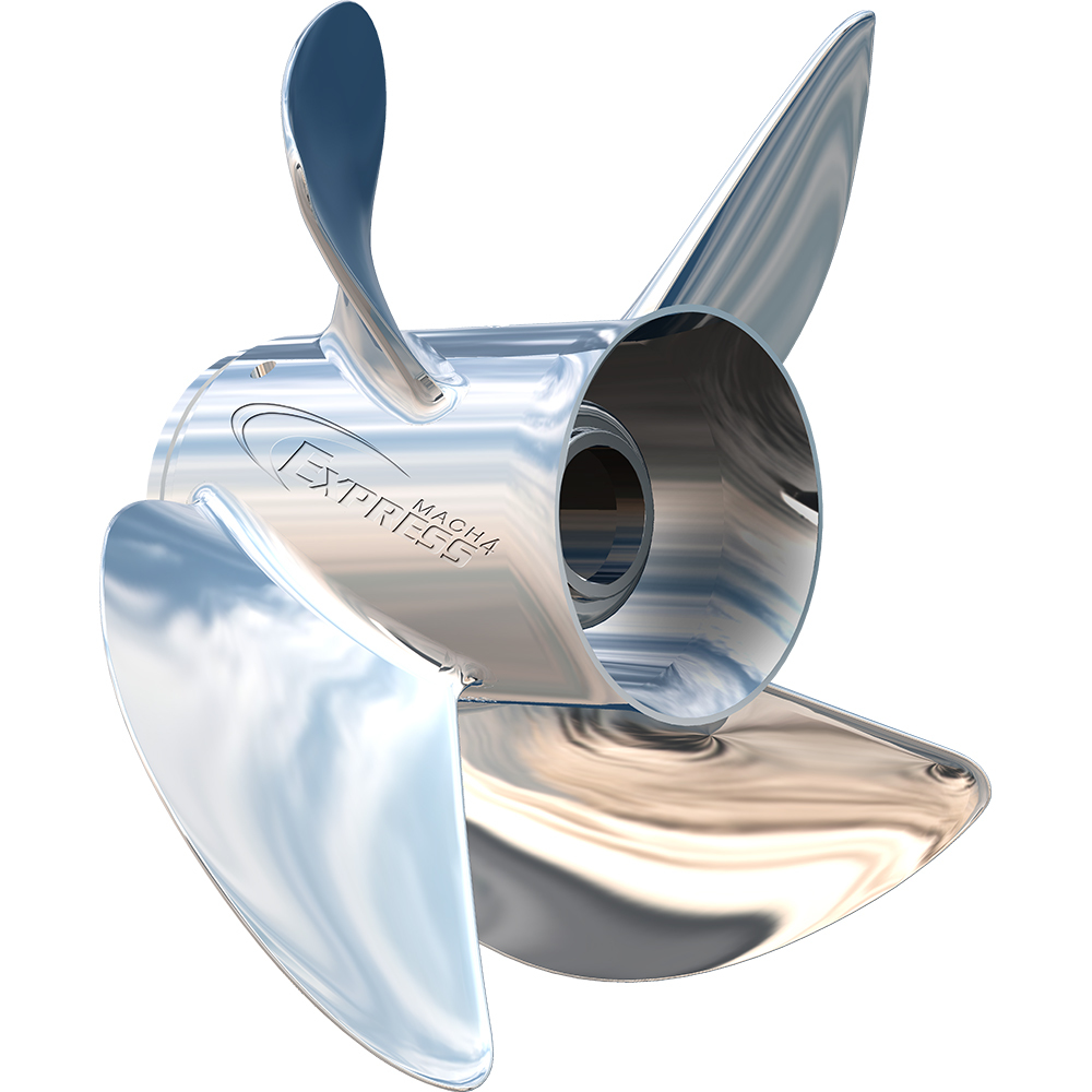 Turning Point Propellers 14" x 9" Express Mach4 EX1/EX2-1409-4, 4-Blade, RH, Stainless Steel Propeller | by West Marine