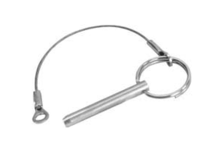 3007.0094 1 in. Stainless Steel Quick Release Pin Lanyard with Tab