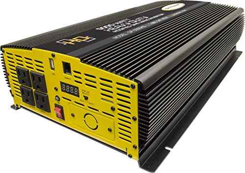 Power Inverter, Modified Sine Wave, 10,000 W Peak, 5,000 W Continuous, 4 Outlets