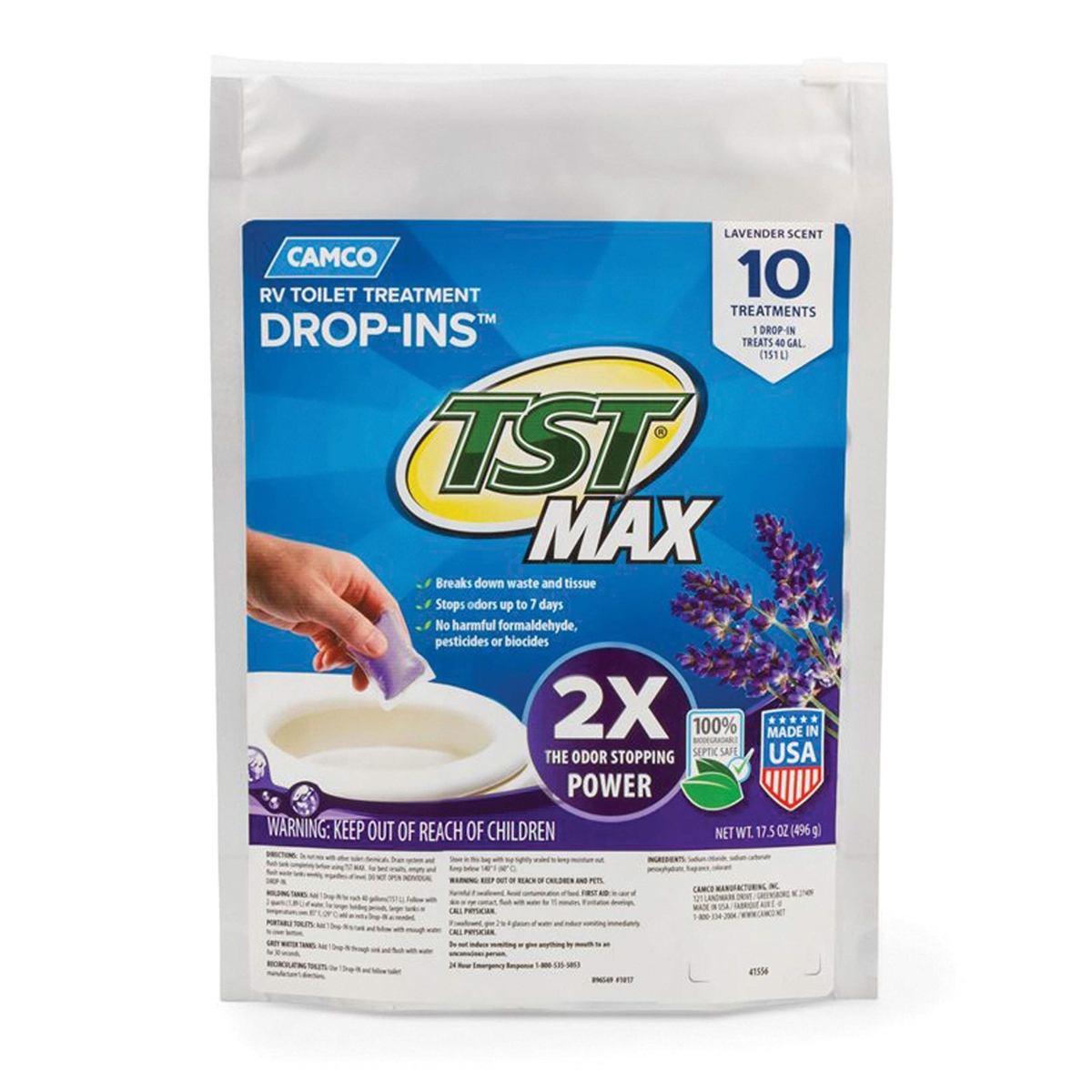 Picture of Camco 1220.1179 TST Max Tank Treatment Drop-Ins - Lavender