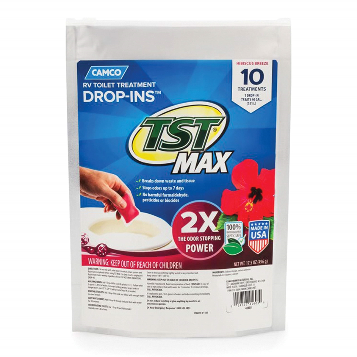 Picture of Camco 1220.118 TST Max Tank Treatment Drop-Ins - Hibiscus Breeze