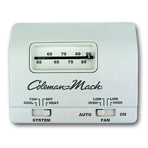 Picture of Coleman-Mach 0719.1181 12V DC Analog Heat & Cool Thermostat Wall-Mount - White