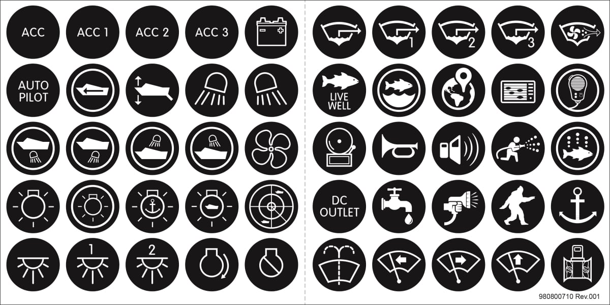 3003.8128 Button Switch Back Lit Label Kit