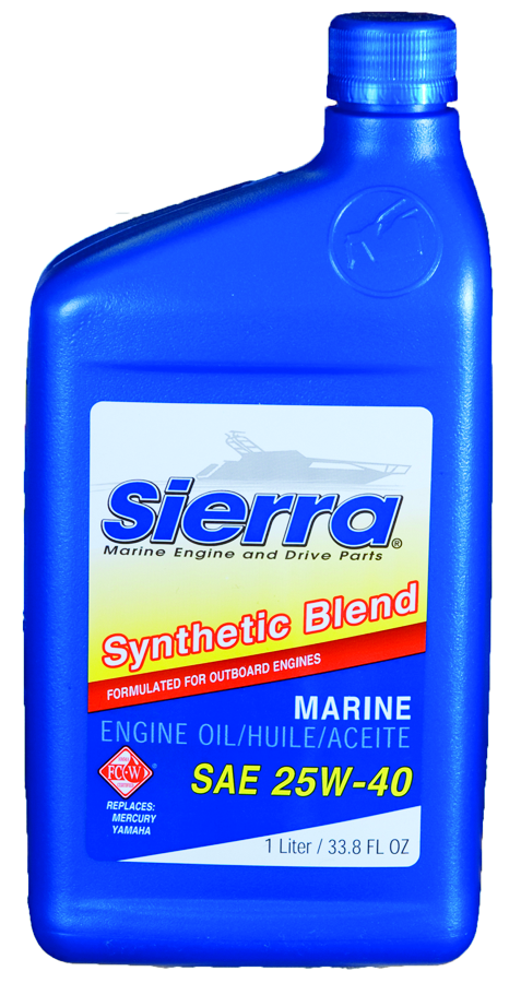 Sierra International 18-9440-8 25W40 Synthetic Blend 4-Stroke Outboard Oil, 12 Per Case -  SI380443