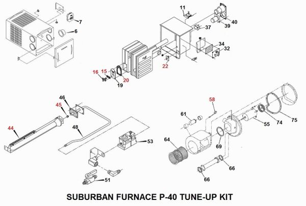 Picture of Suburban SB161132 Replacement P-40 tune-UP Parts