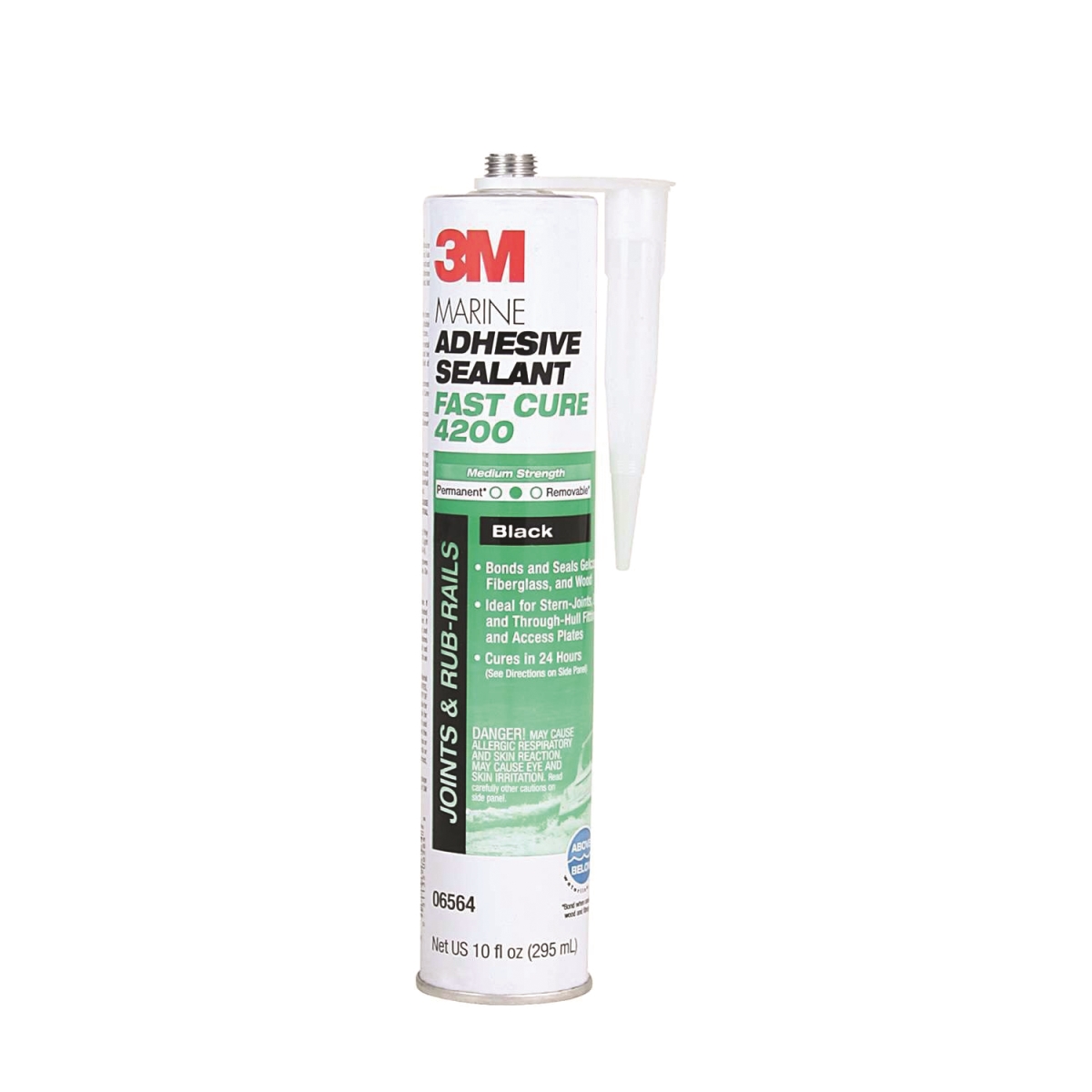 3M 4200 Fast Cure Polyurethane/Adhesive Sealant, Black | For Boats | by West Marine