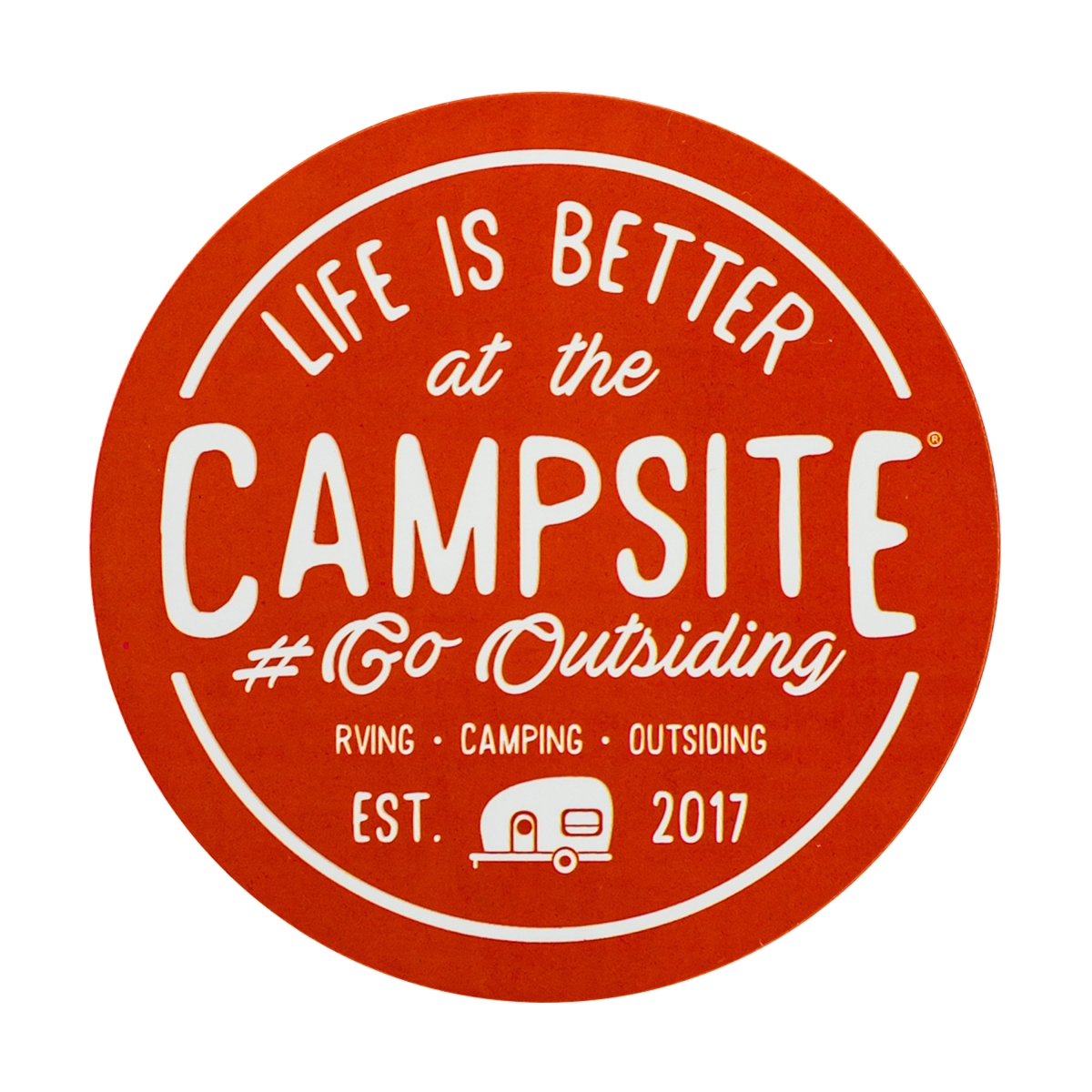 Picture of Camco 9126.3253 Life is Better at the Campsite RV Decal Sticker&#44; Red