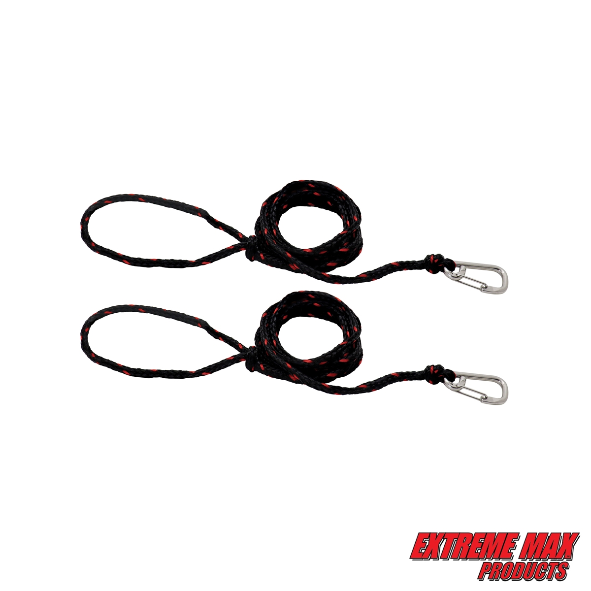 Picture of Extreme Max 3006.6806 9 ft. Dock Line with Stainless Steel Snap Hook&#44; Black