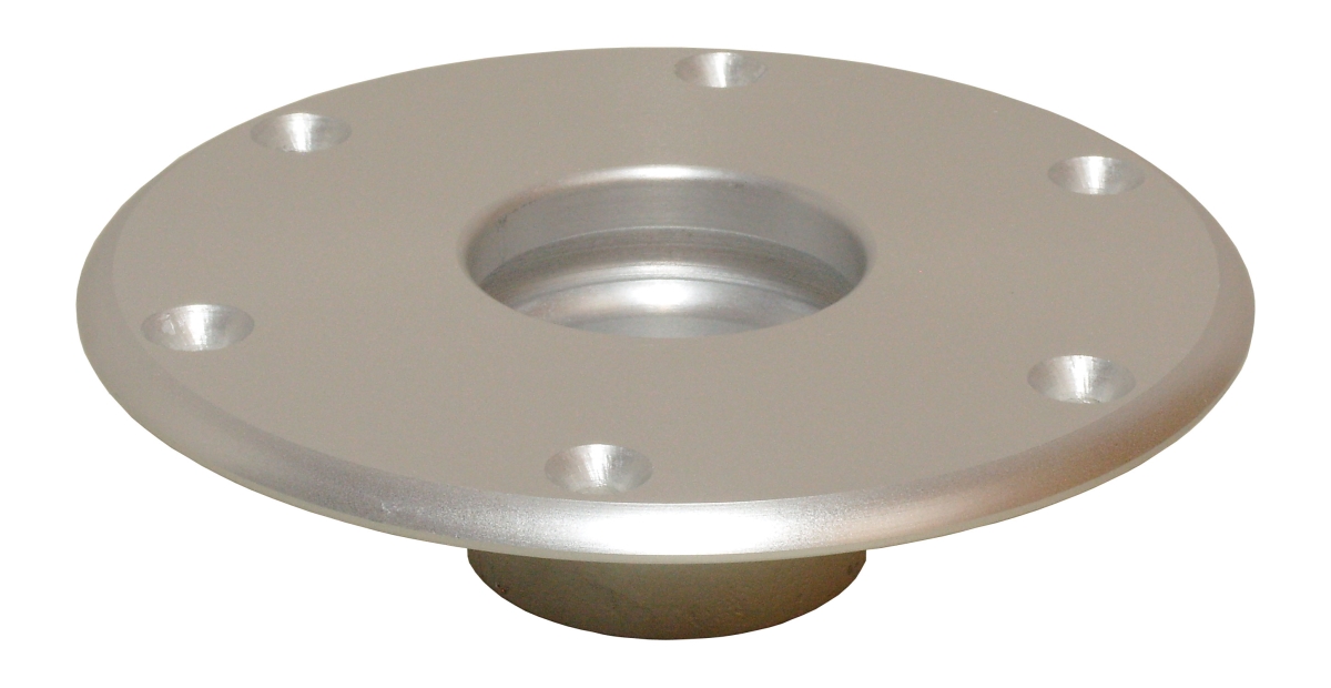 2.375 in. Anodized Aluminum Stowable Table Base, Silver