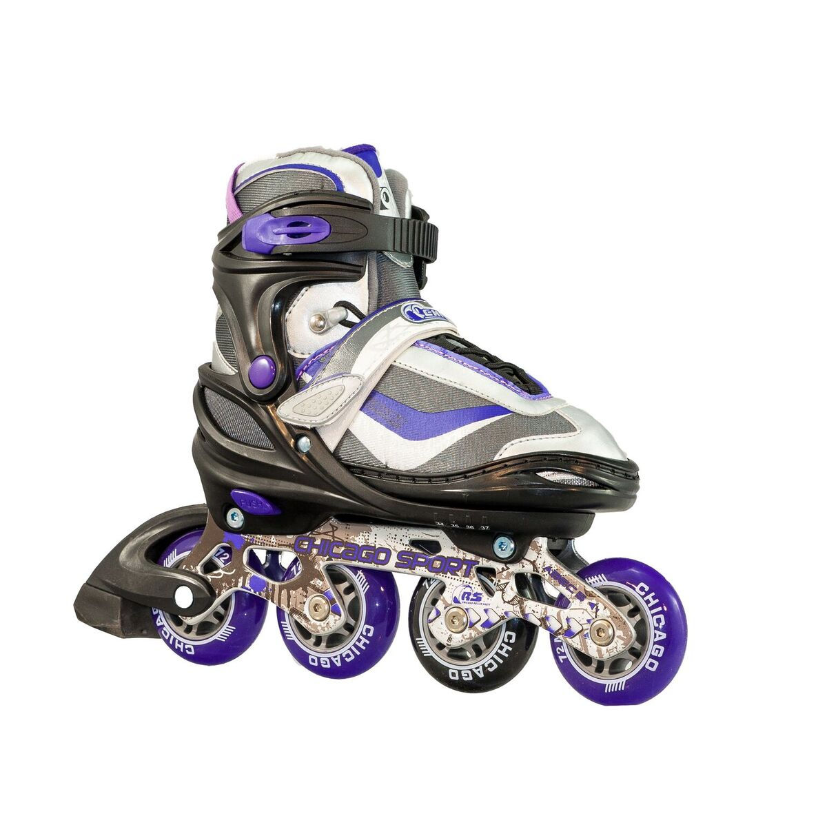 Picture of Chicago Skates CRS17G-MD Chicago Skate 17G Adjustable In Line&#44; Purple - Size 1 - 4