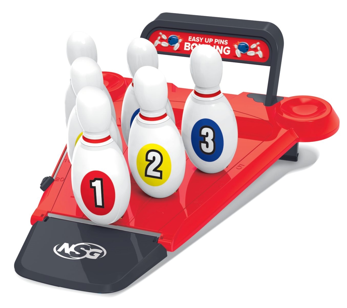 Picture of NSG JS7500 Easy Up Pins Bowling Set - Green&#44; Red & Black