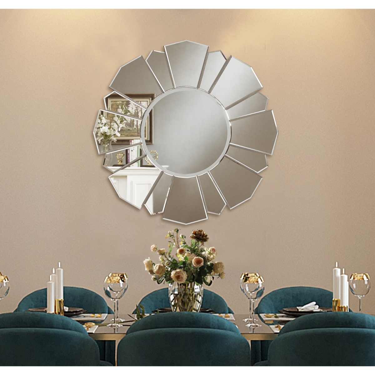 0.7 x 32.7 x 32.7 in. Evalyn Round Modern Accent Mirror