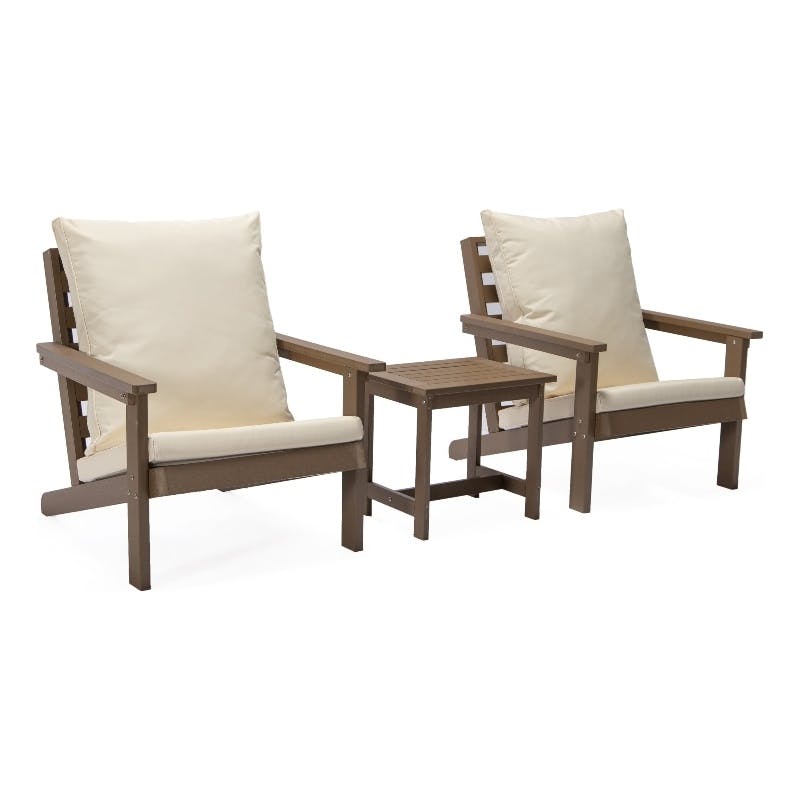Roberta Outdoor Seating Group Teak, Brown - 3 Piece