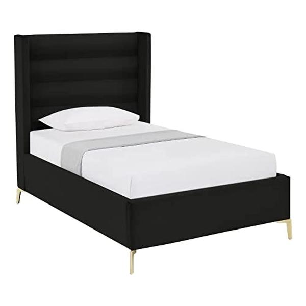 Posh Living Kaeson Upholstered Bed, Black - Full Size