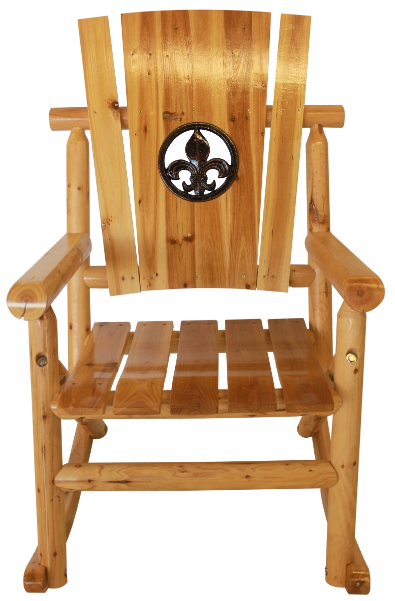 Leigh Country Quakie Fleur de Lis Medallion Bench Rocker