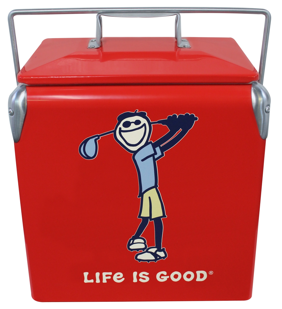 Life is Good 14qt. Cooler - Jake Golfing Red