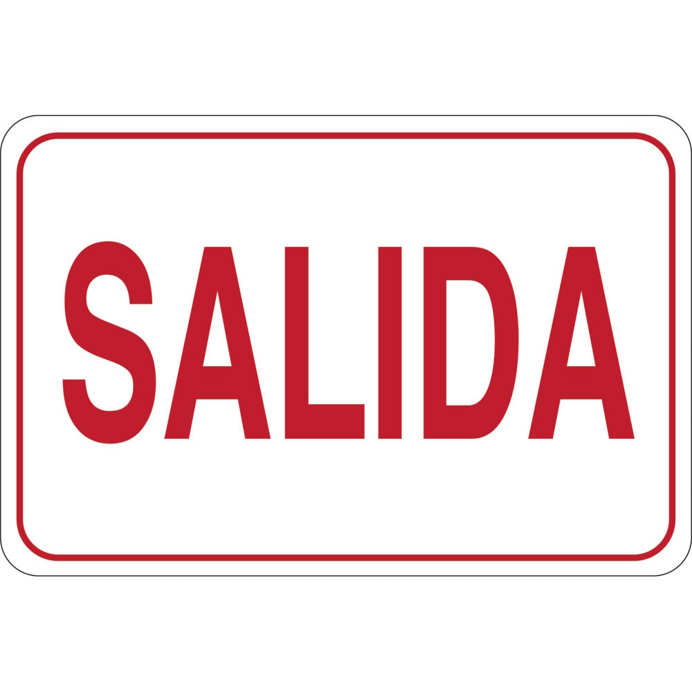 7 x 10 in. Salida Facility Sign, Red & White