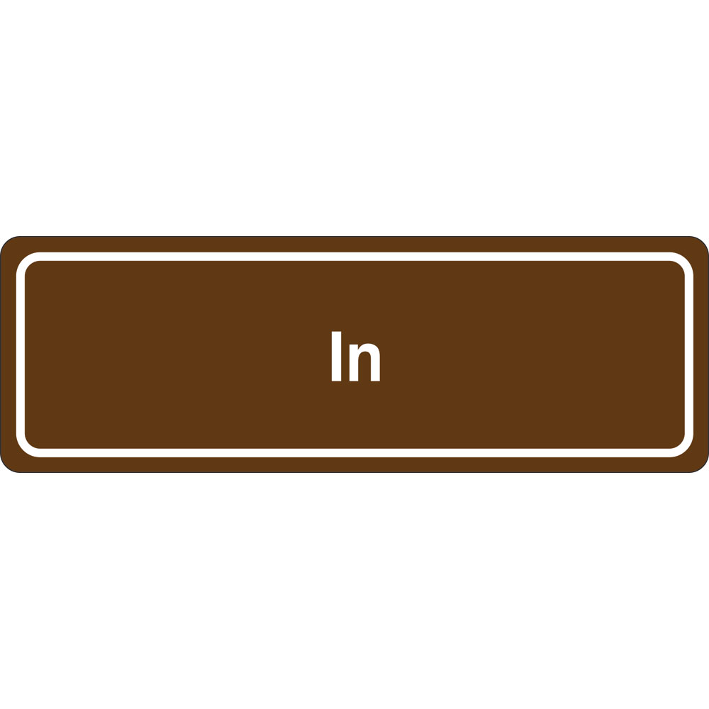 3 x 9 in. In Single Sided Wall Mount Directional Sign, Brown & White