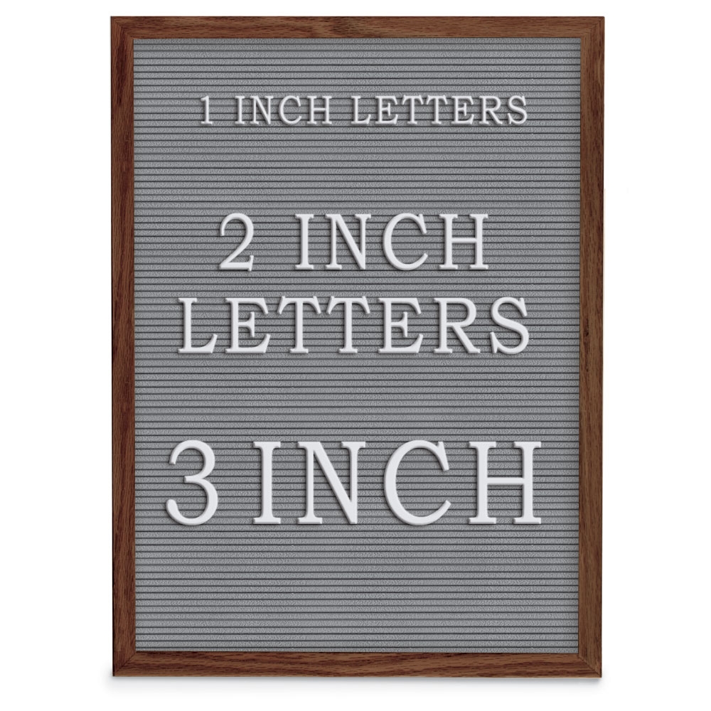 Picture of UVP UV1201UF-WALNUT-GREYVL Grey vinyl letterboard 18&apos; x 24&apos; with Walnut Wood frame