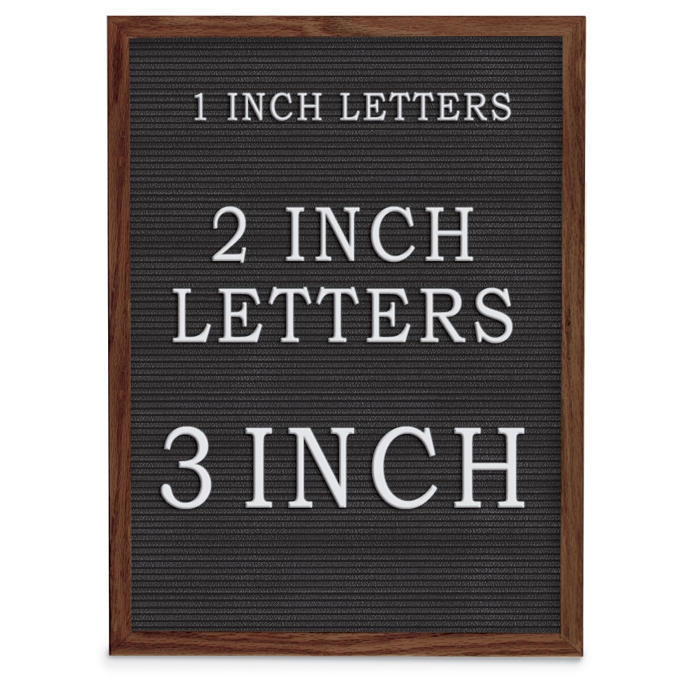 Picture of UVP UV1201UF-WALNUT-LICORI Black vinyl letterboard 18&apos; x 24&apos; with Walnut Wood frame