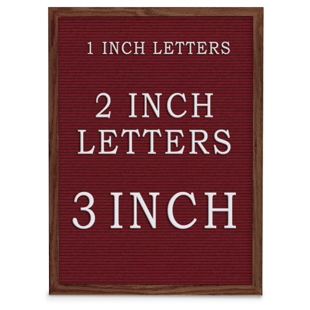 Picture of UVP UV1201UF-WALNUT-BURGUN Burgundy felt letterboard 18&apos; x 24&apos; with Walnut Wood frame