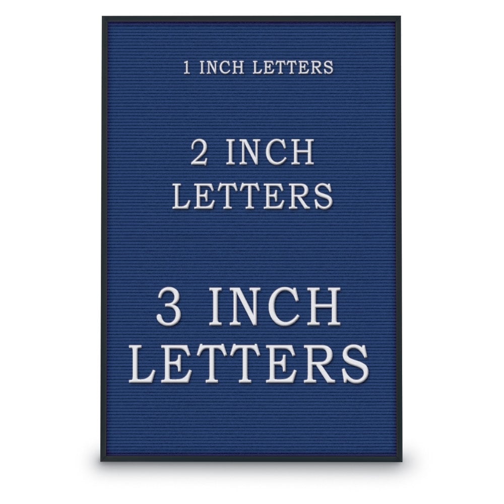 UV1212A-BLACK-BLUE Blue felt letterboard 24' x 36' with Black Aluminum frame