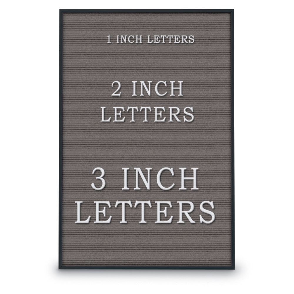 UV1212A-BLACK-GREY Grey felt letterboard 24' x 36' with Black Aluminum frame