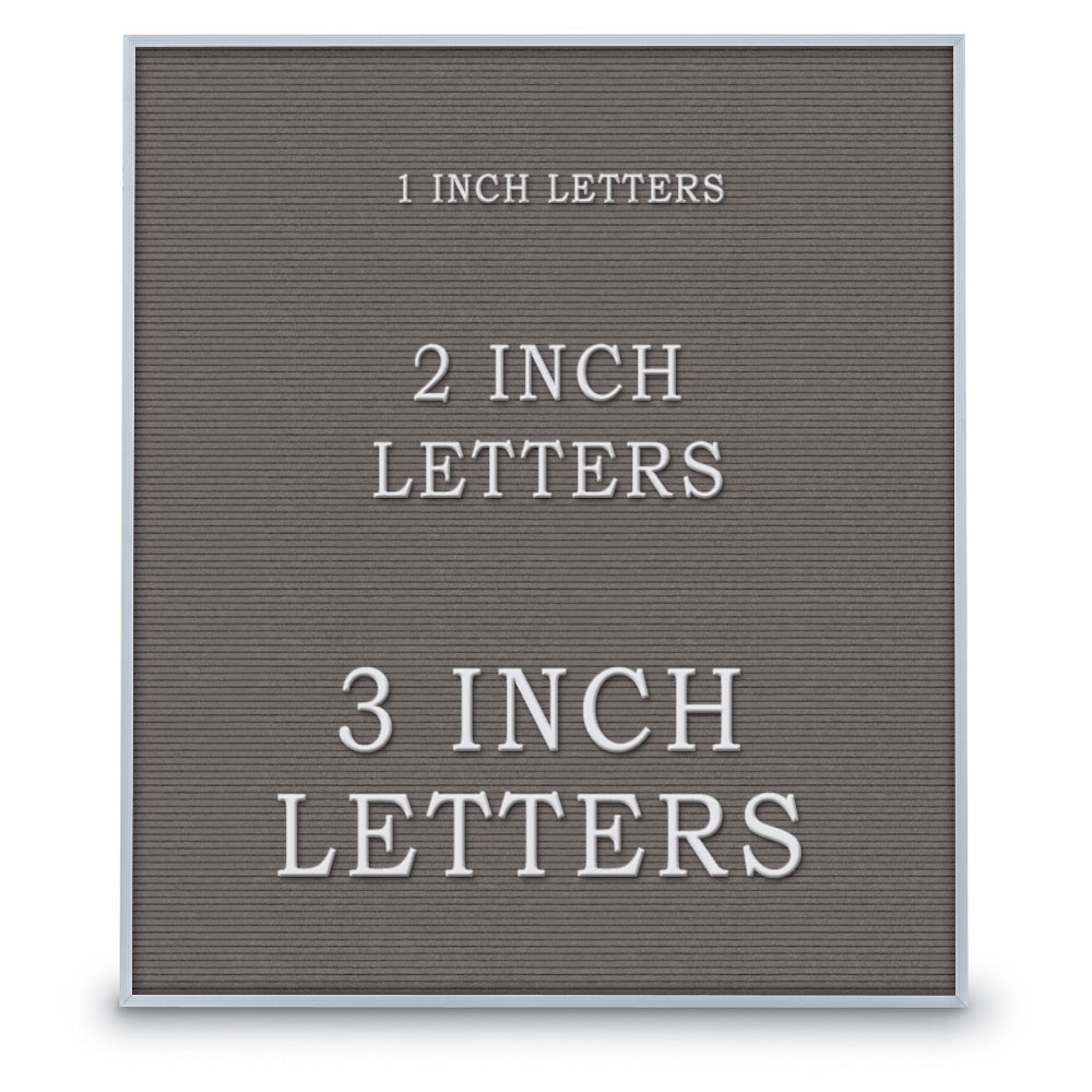 UV1213A-SATIN-GREY Grey felt letterboard 30' x 36' with Satin Aluminum Frame