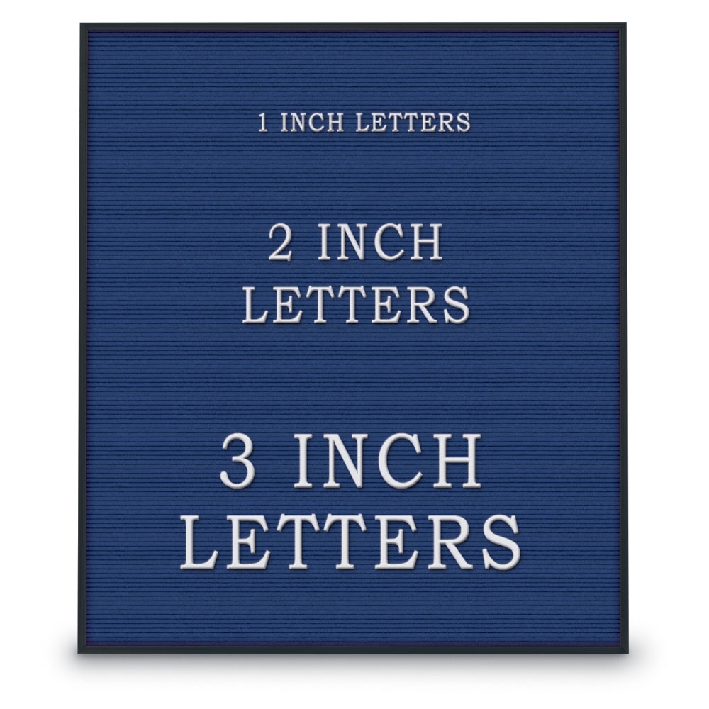 UV1213A-BLACK-BLUE Blue felt letterboard 30' x 36' with Black Aluminum Frame