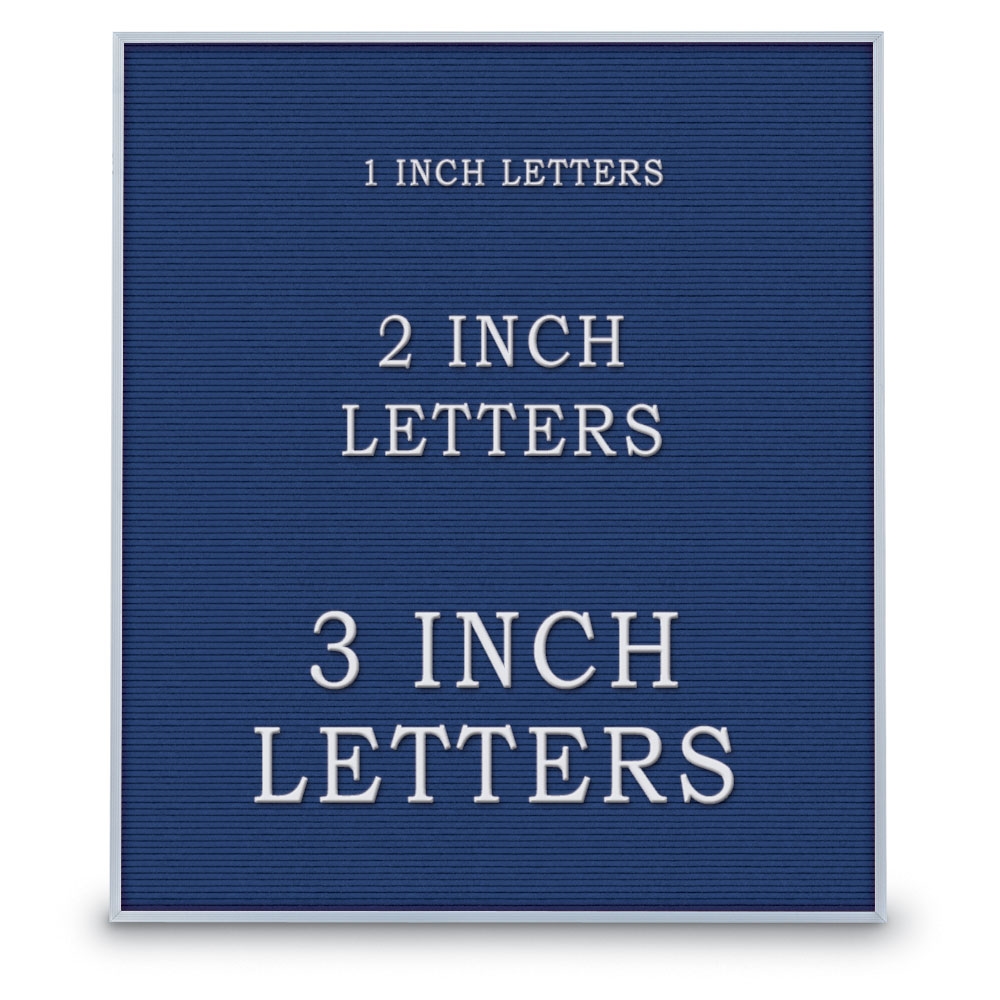 UV1213A-SATIN-BLUE Blue felt letterboard 30' x 36' with Satin Aluminum Frame