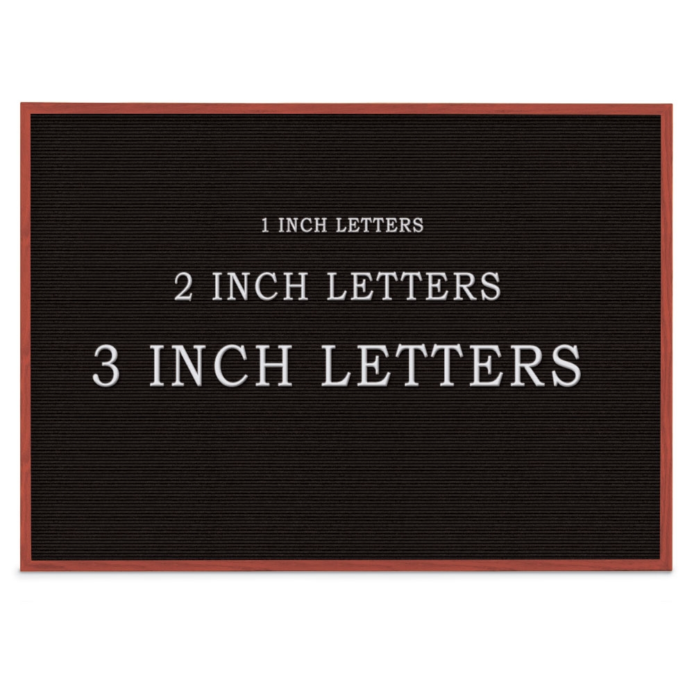 UV1204UF-CHERRY-BLACK Black felt letterboard 48' x 36'  with Cherry Wood frame