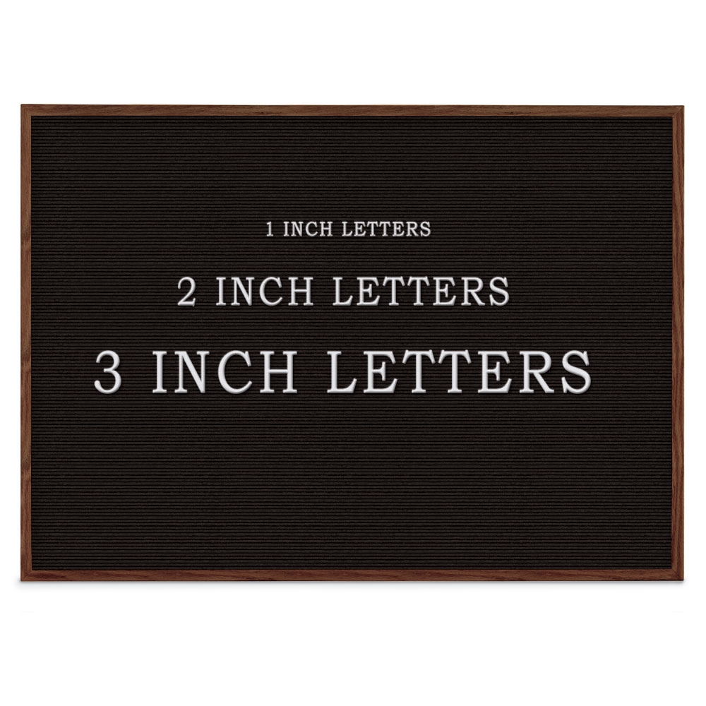UV1204UF-WALNUT-BLACK Black felt letterboard 48' x 36'  with Walnut Wood frame