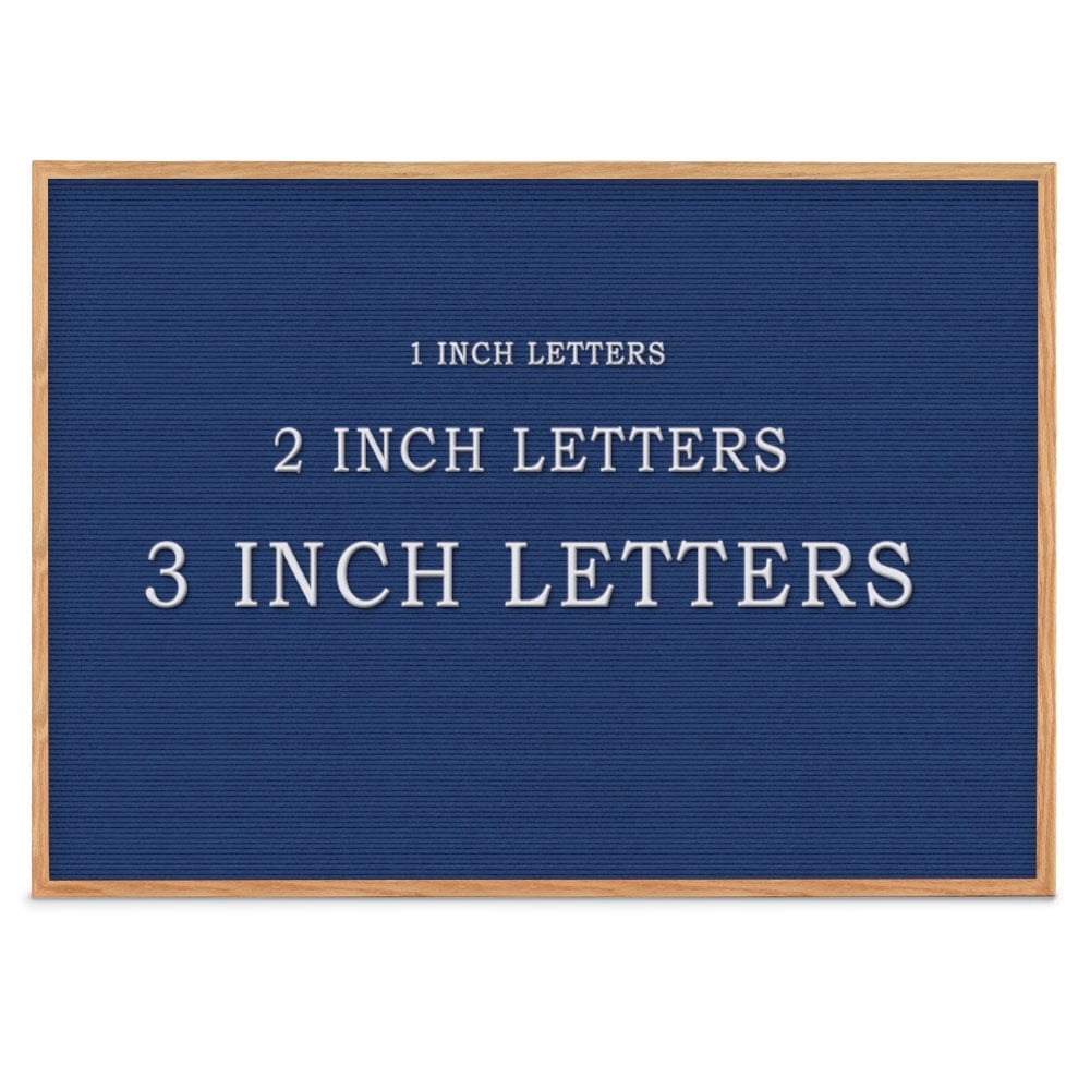UV1204UF-LTOAK-BLUE Blue felt letterboard 48' x 36'  with Light Oak Wood frame
