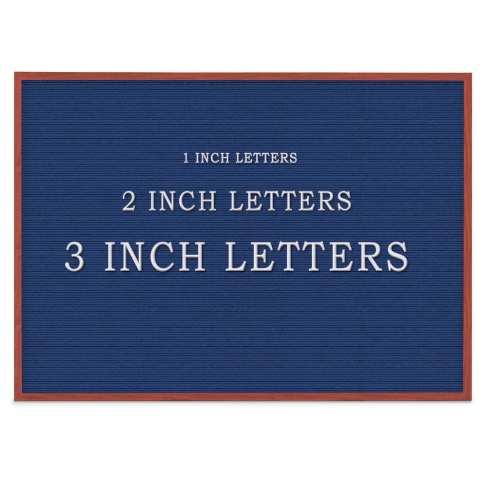 UV1204UF-CHERRY-BLUE Blue felt letterboard 48' x 36'  with Cherry Wood frame