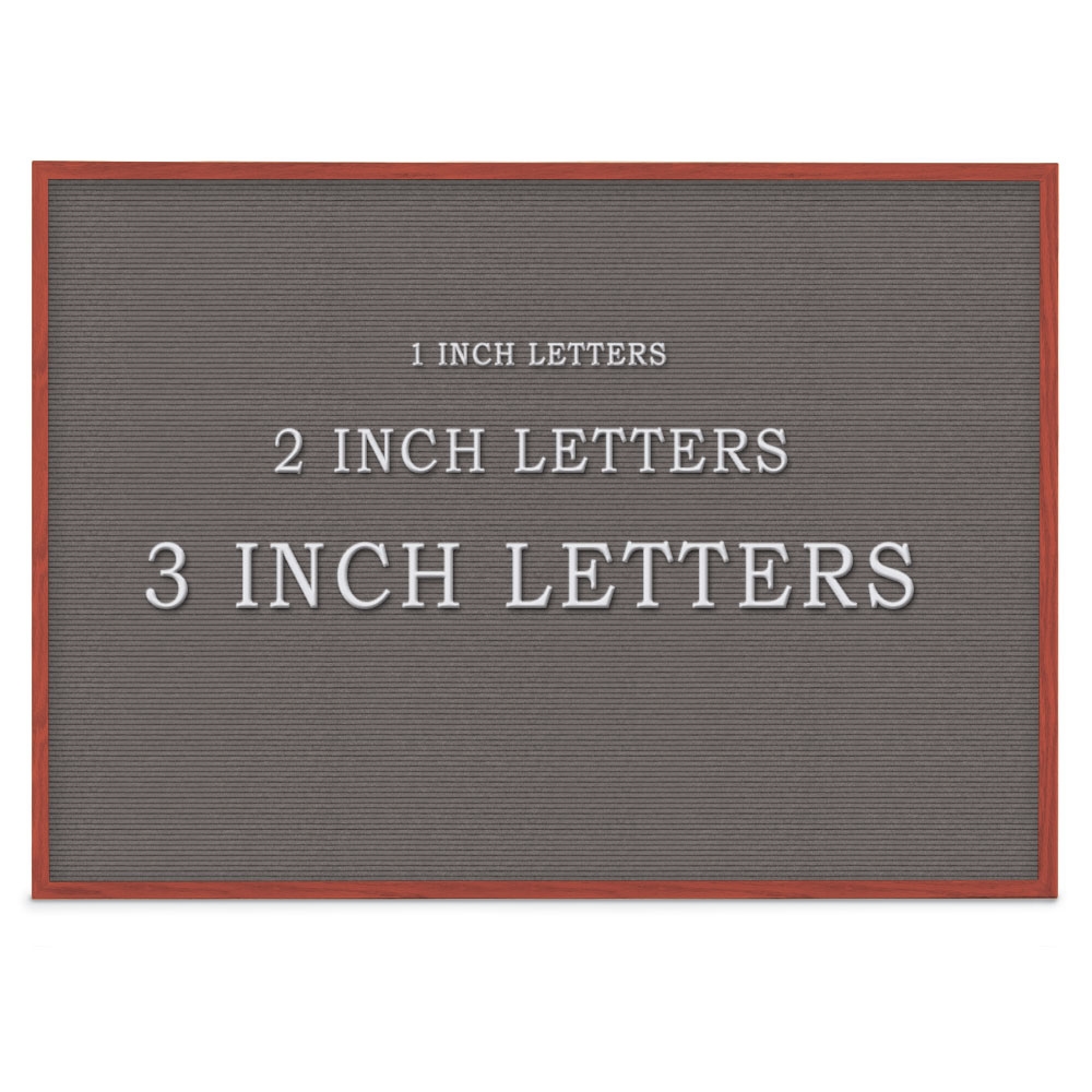 UV1204UF-CHERRY-GREY Grey felt letterboard 48' x 36'  with Cherry Wood frame