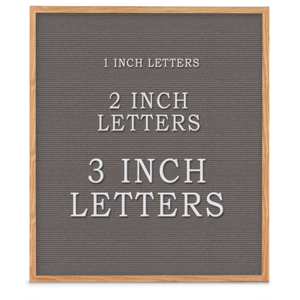 UV1203UF-LTOAK-GREY Grey felt letterboard 30' x 36' with Light Oak Wood frame