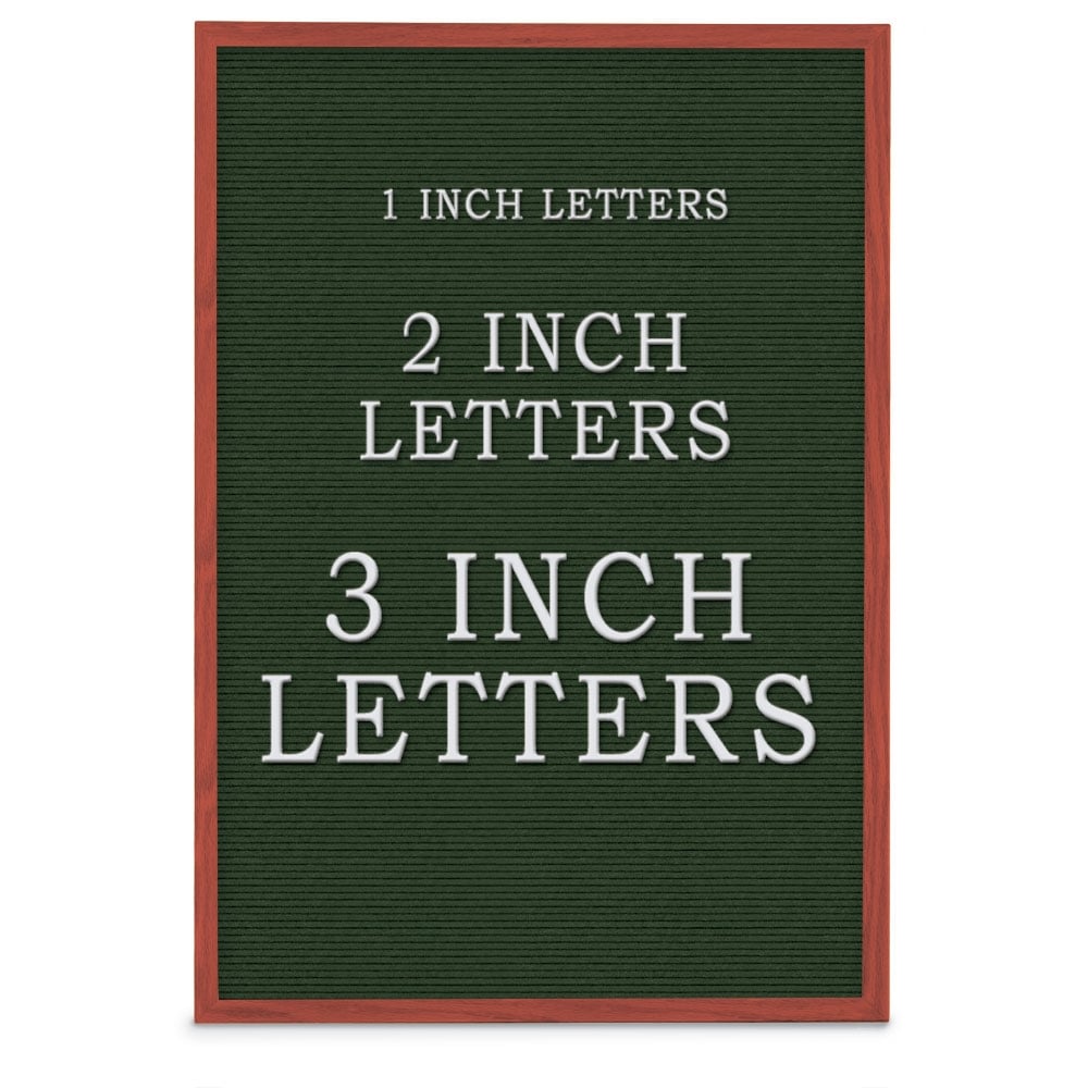 UV1202UF-CHERRY-GREEN Green felt letterboard 24' x 36' with Cherry Wood frame
