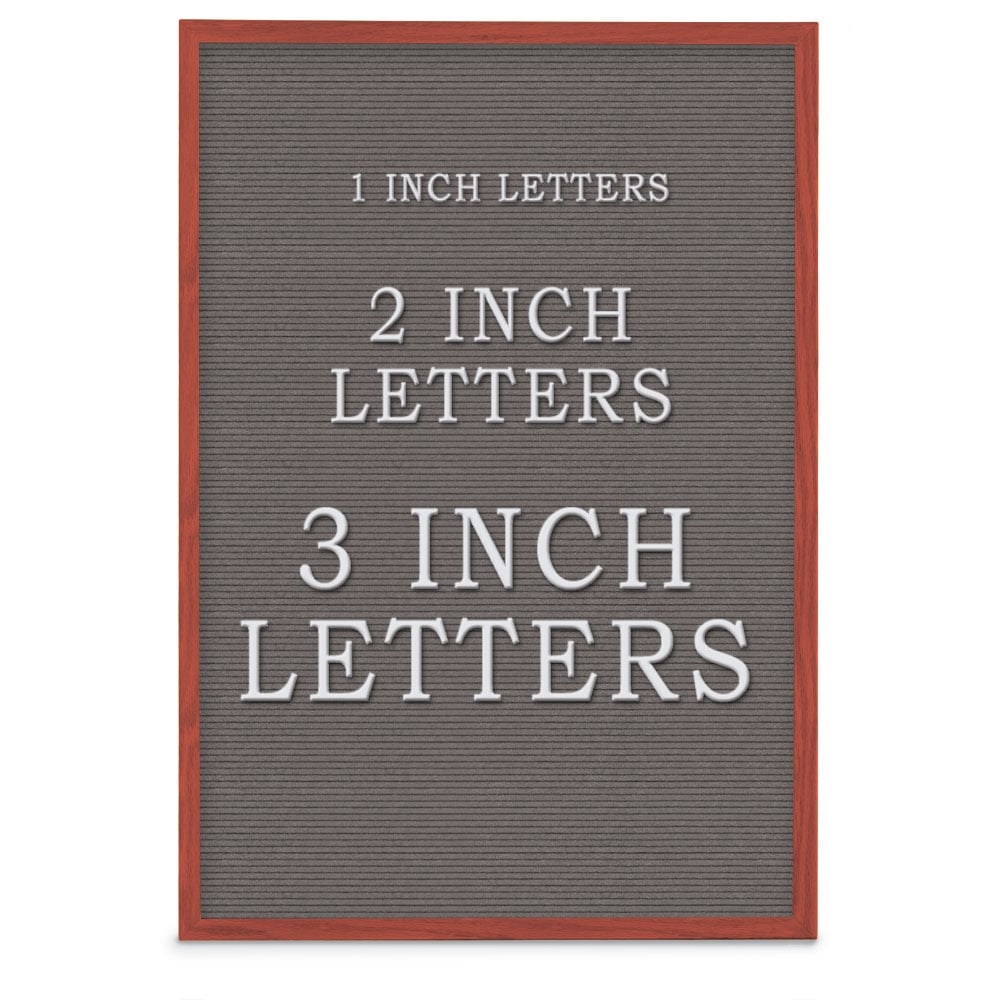 UV1202UF-CHERRY-GREY Grey felt letterboard 24' x 36' with Cherry Wood frame