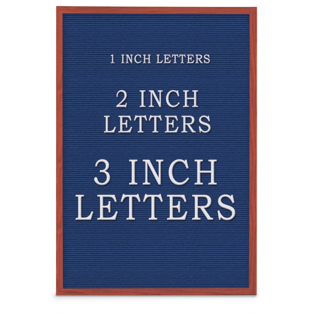 UV1202UF-CHERRY-BLUE Blue felt letterboard 24' x 36' with Cherry Wood frame